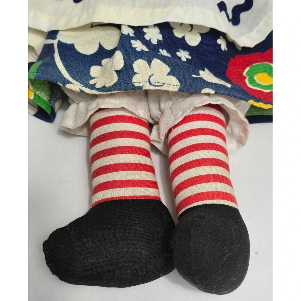Vintage Raggedy Ann Doll Handmade Cloth 20